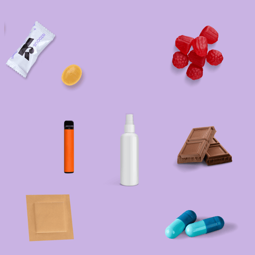  Different types of melatonin supplements, including lozenges, pills, gummies, chocolates, patches and sprays